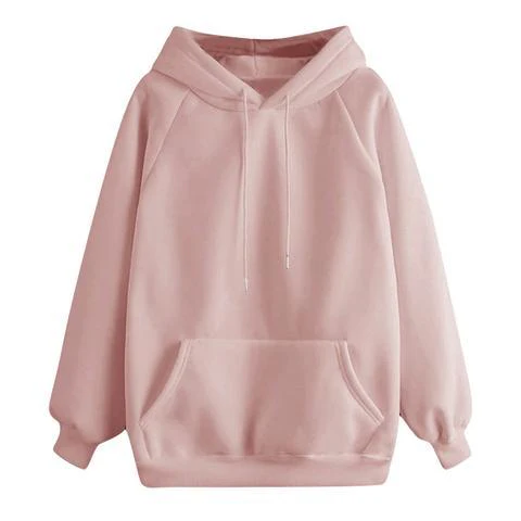Hoodies Spring Autumn New Women Long Sleeve Hoodie Solid Soft Plus Size Sweatshirt Hooded Pullover Tops Blouse With Pocket