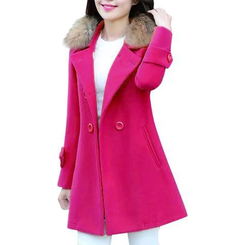 Women casual medium and long slim jacket winter wool thick coat пальтоженское winter coat women